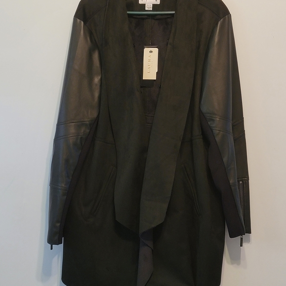 Joseph Ribkoff Suede/Leather Jacket - Picture 2 of 3